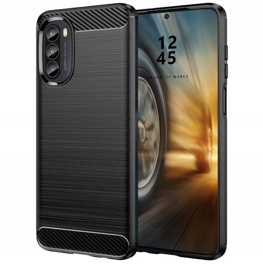 

Etui Pancerne Karbon Do Motorola G82 5G G52 +szkło