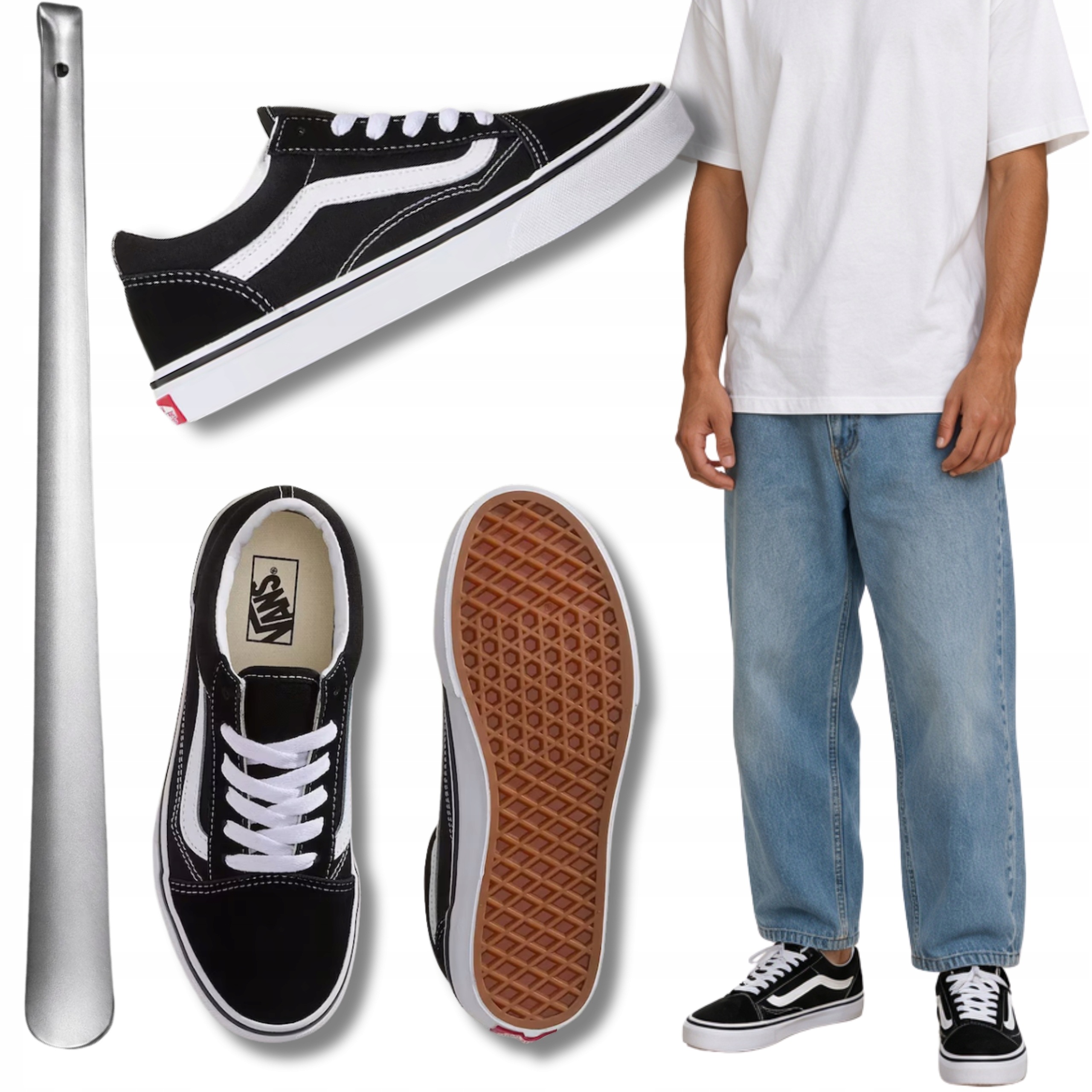Tenisky Boty Vans Old Skool Černé Pánské Pro Mládež 44 Lžíce Bonus