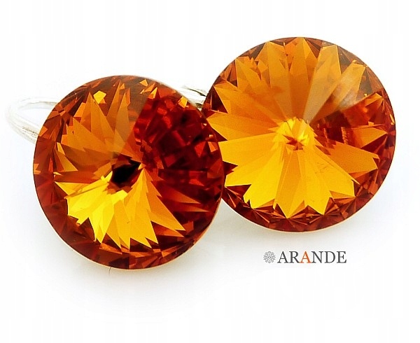 Krystaly Náušnice Topaz Paris Stříbro