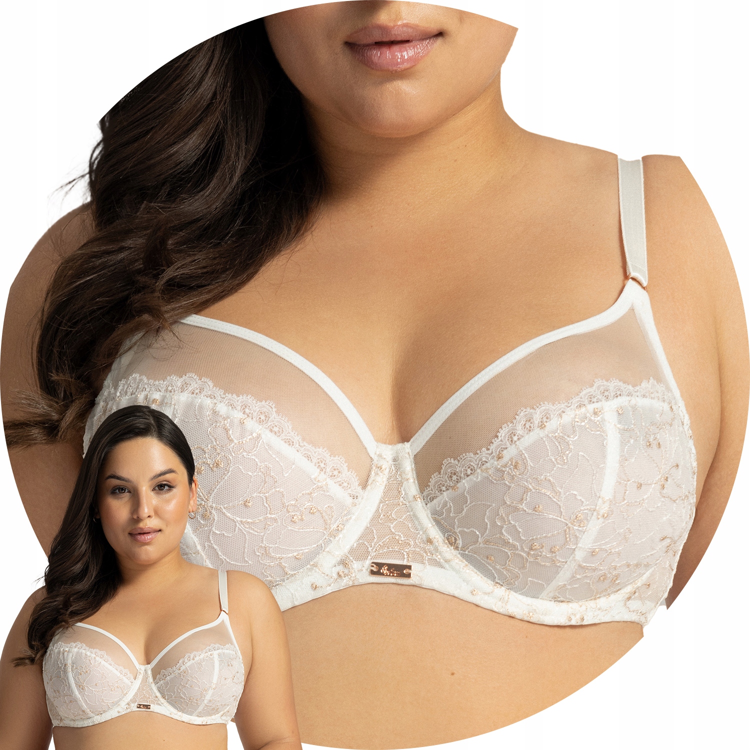 Ava 1396 Crystal Maxi Měkká podprsenka ecru 75K