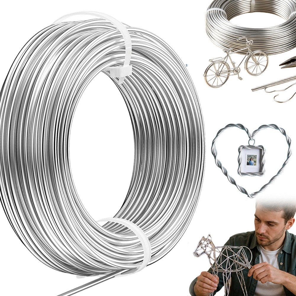 Modelářský Drát Měkký Hliník Měkký 0,5 MM-30 M Plasticita Stříbrný