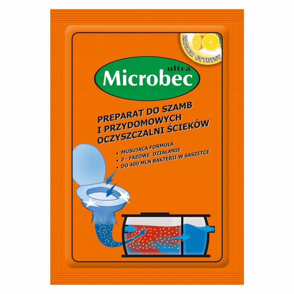 

Preparat do szamb Microbec Ultra 25g Cytryna