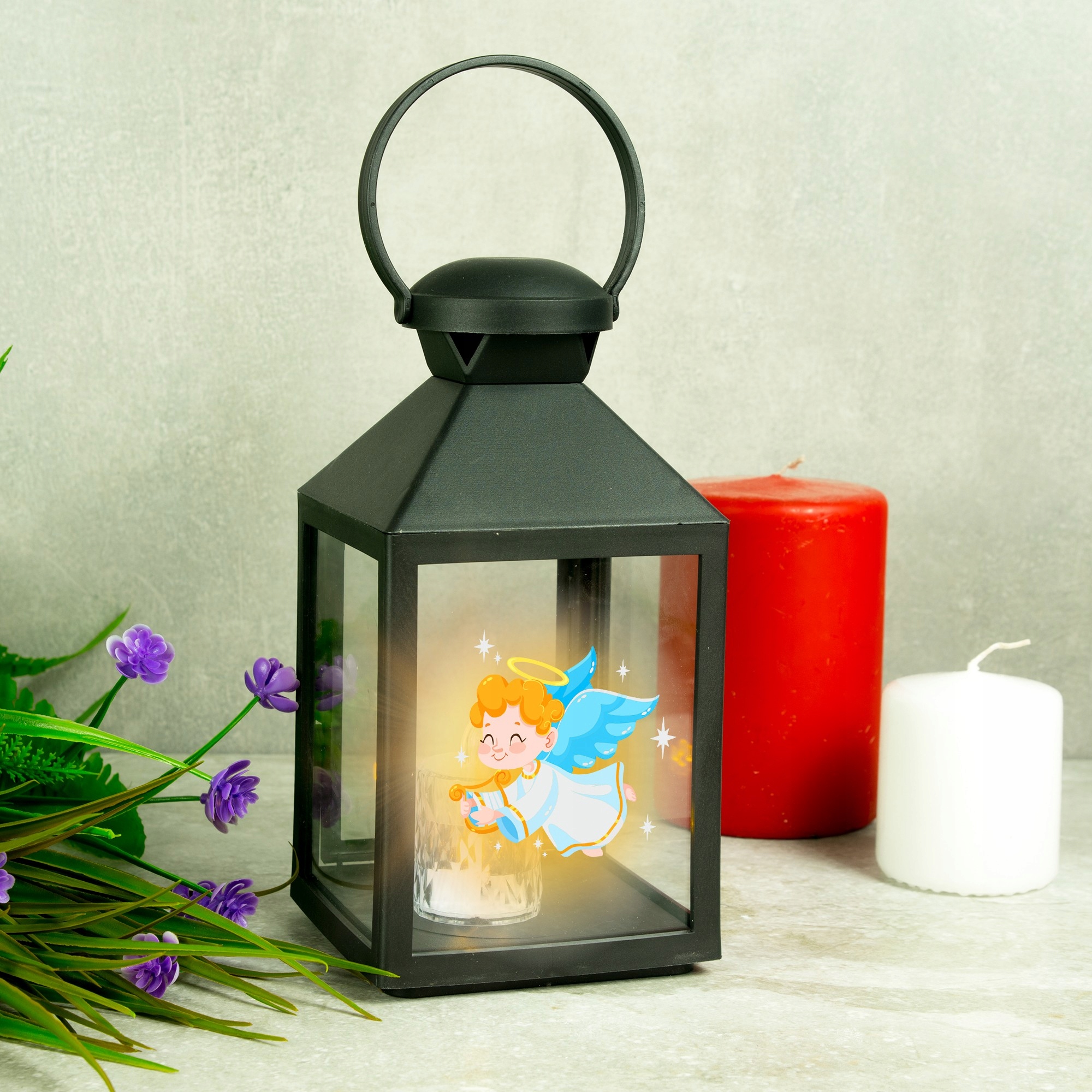 LAMPION ADWENTOWY LATARENKA ŚWIĄTECZNA NA RORATY DEKORACJA LED Marka Decortrend