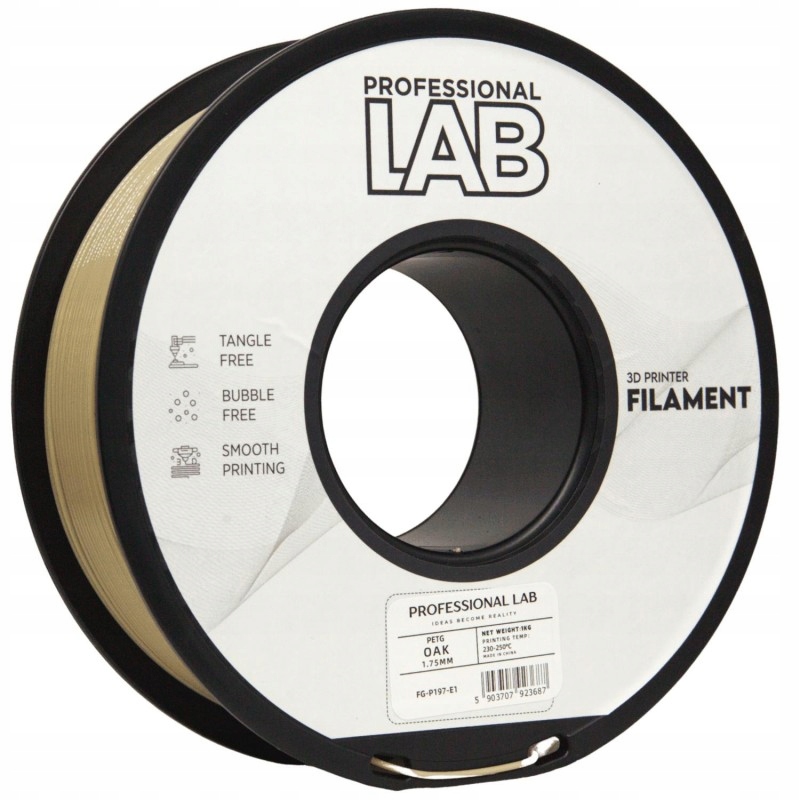 Filament PETG dębowy dąb oak 1,75mm 1 kg Professional Lab