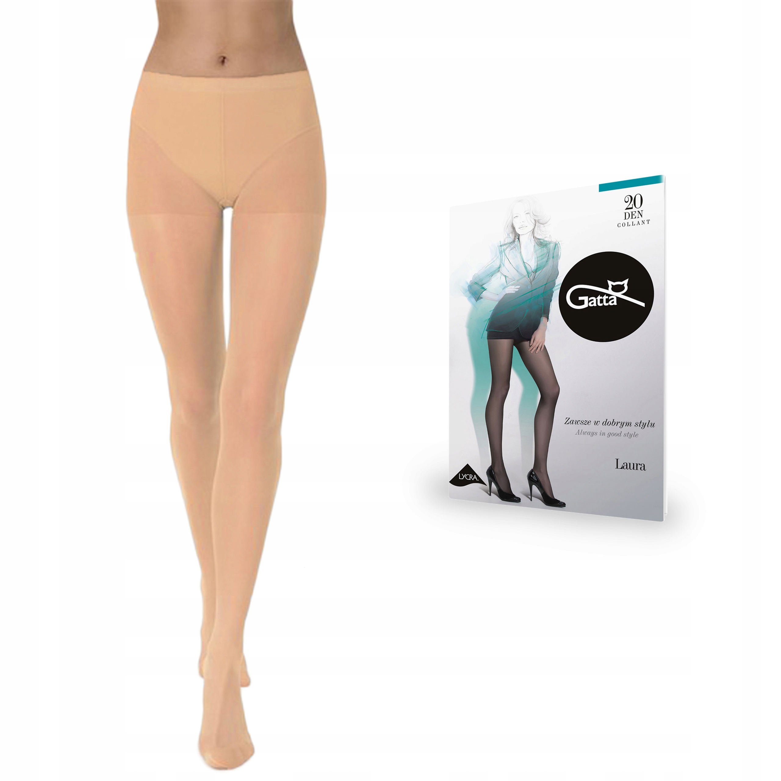 

Rajstopy Gatta Laura 20 den lycra, Antilope 5-XL