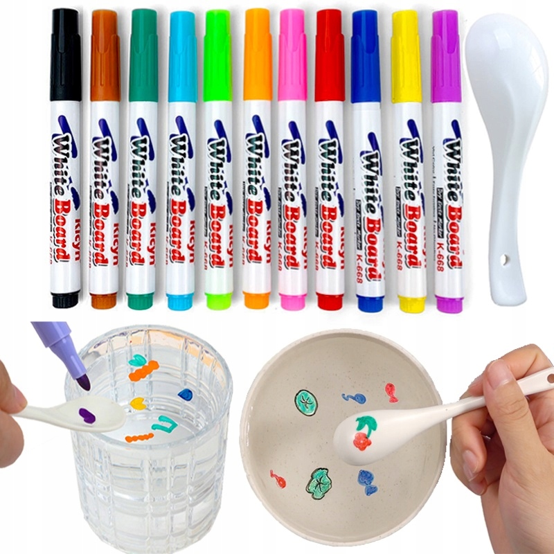 Markery Wodne Pisaki Wodne do Malowania na Wodzie Zestaw Plastyczny z Łyżką