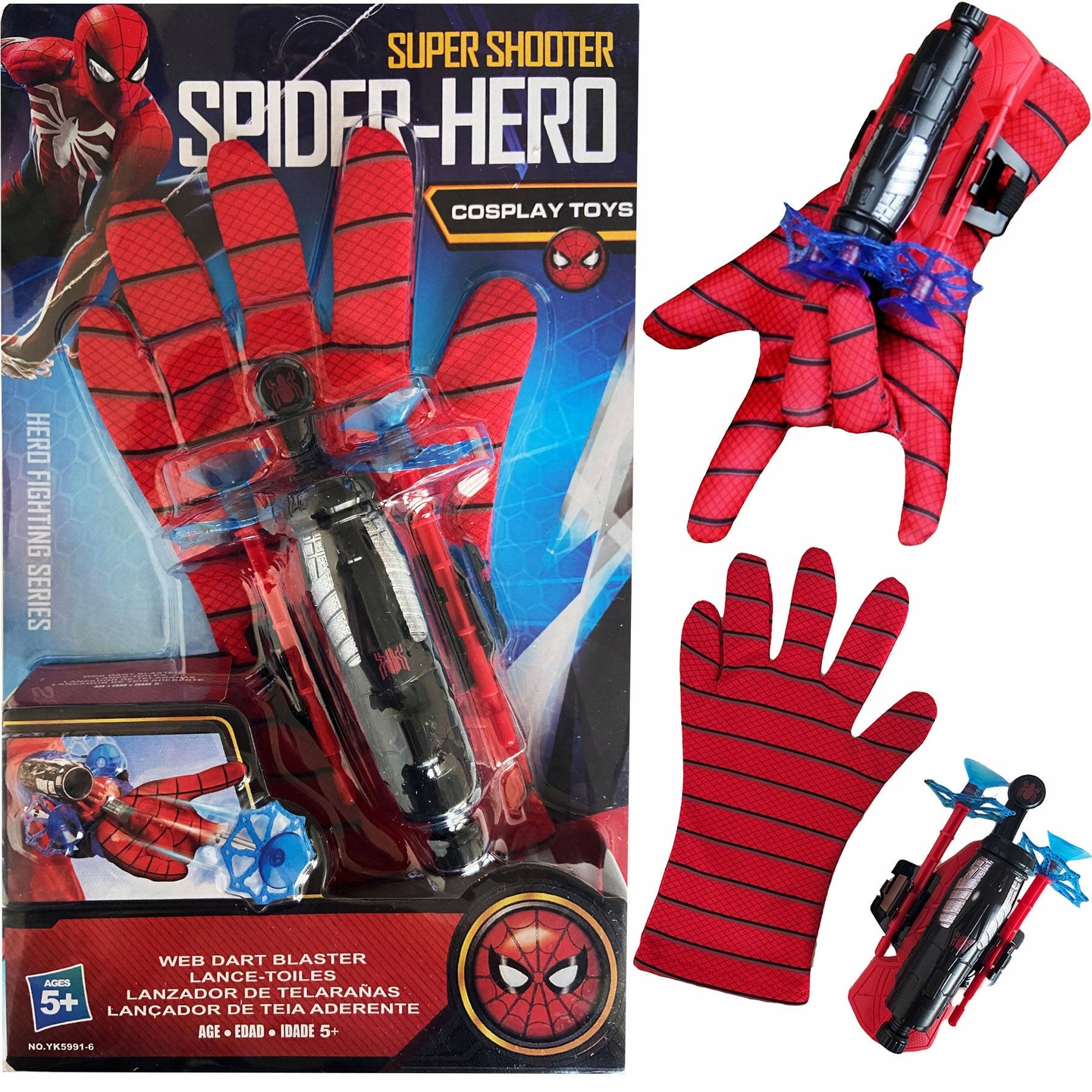 

Spiderman Rękawica Spiderman z wyrzutnią Strzałki