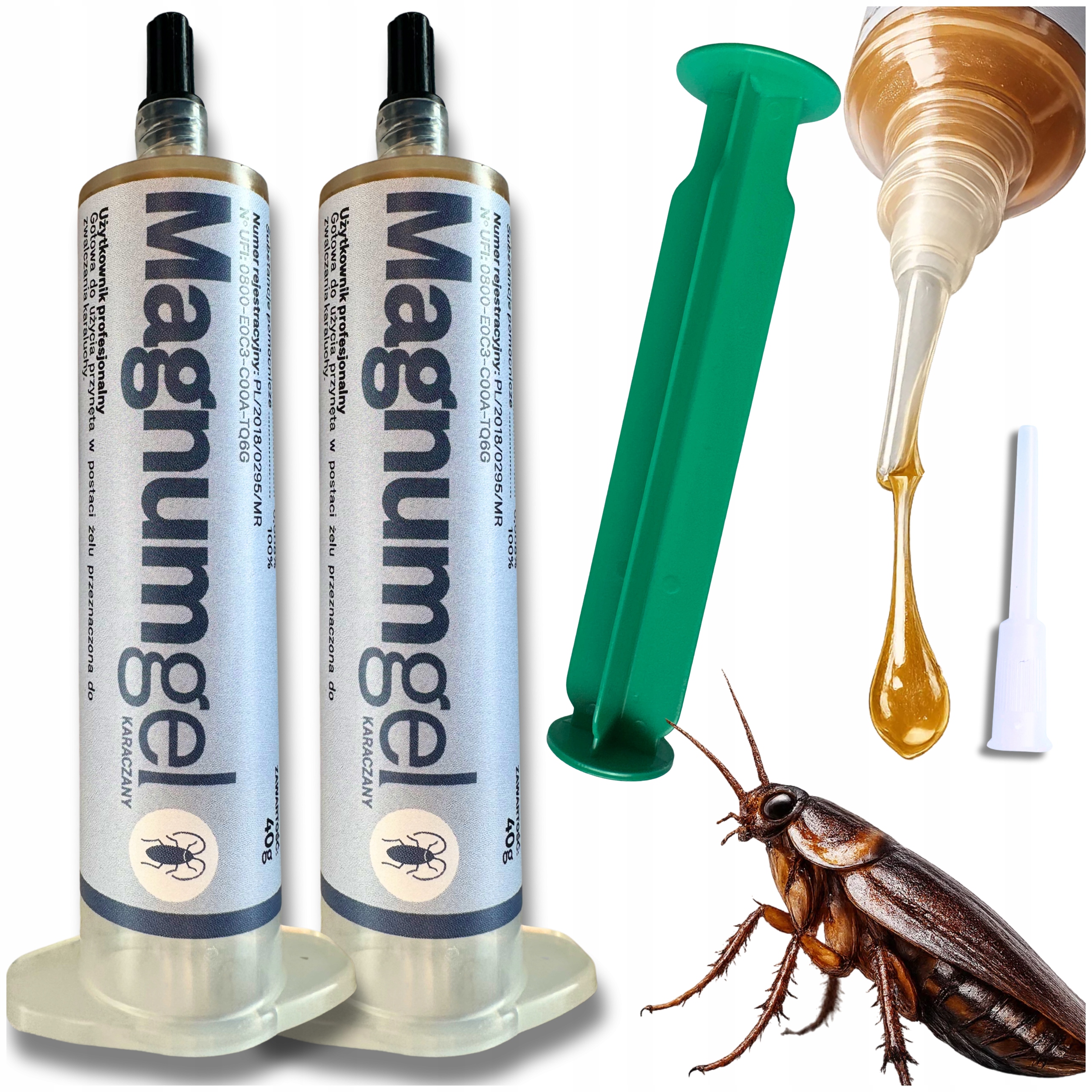 2x Silný Účinný Gel Na Šváby Prusaki Set Magnum Gel 40G Píst