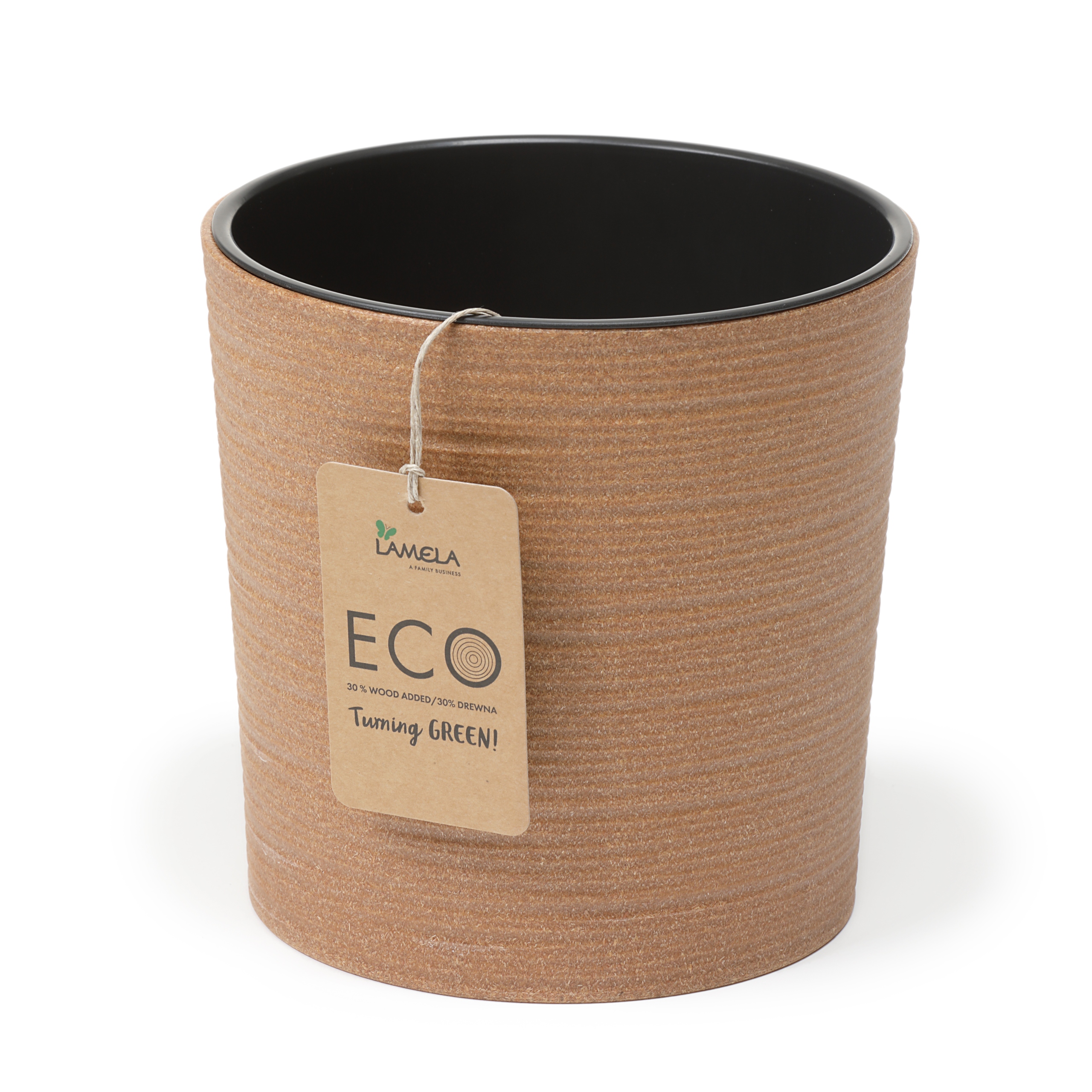 

Donica Malwa Eco Dłuto śr. 19cm kol. Drewno +wkład