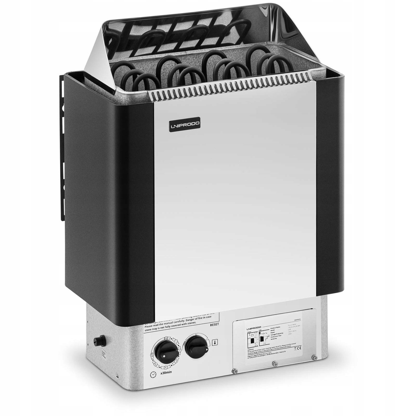 Piec Do Sauny Stalowy Z Termostatem 6kW Sterowanie Producenta