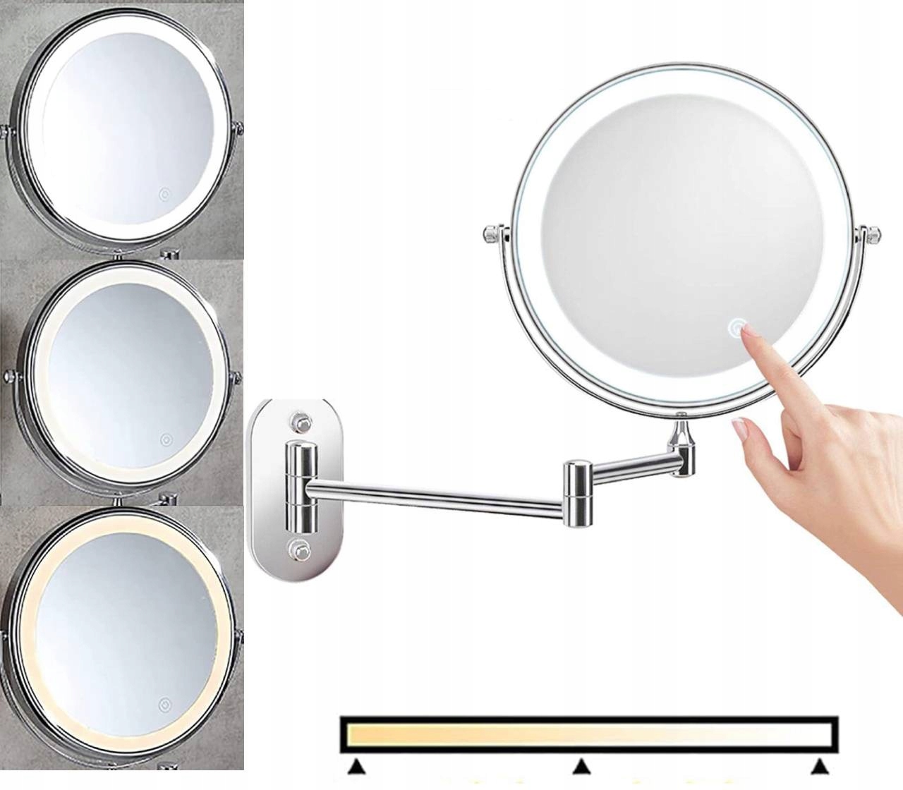 10 X Podsvícené Zvětšovací Zrcátko Pro Líčení Holení