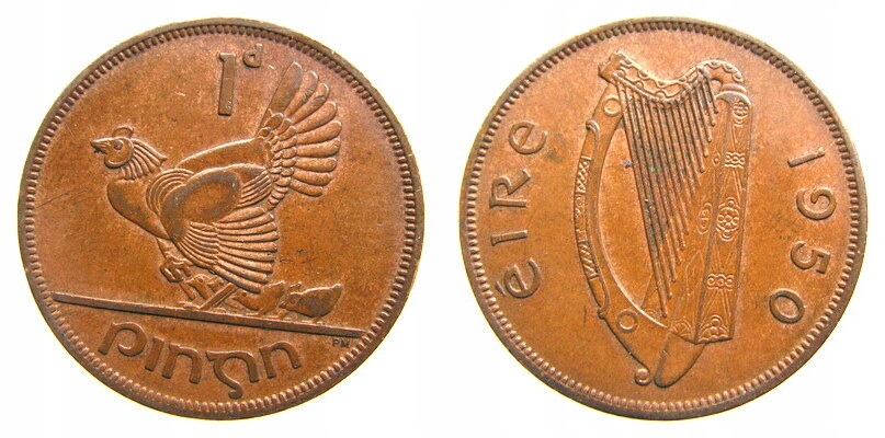 9143. IRLANDIA, 1 PENS, 1950