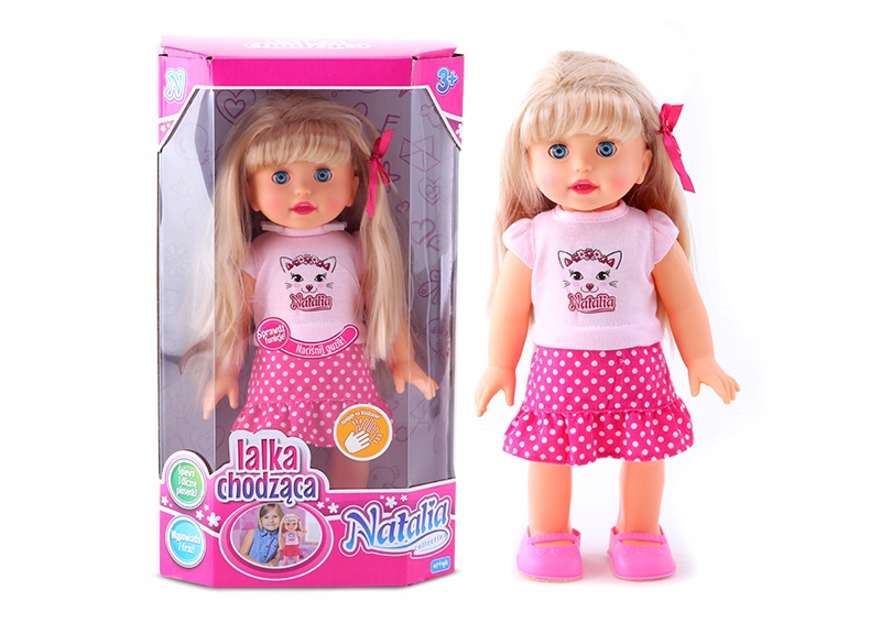 Lalka chodząca Natalia śpiewa mówi po polsku 33 cm-Zdjęcie-0