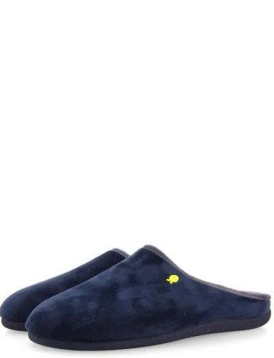 Hot Potatoes Tmavě Modré Papuče Z Mikrovlákna S Výšivkou 46 Jłb