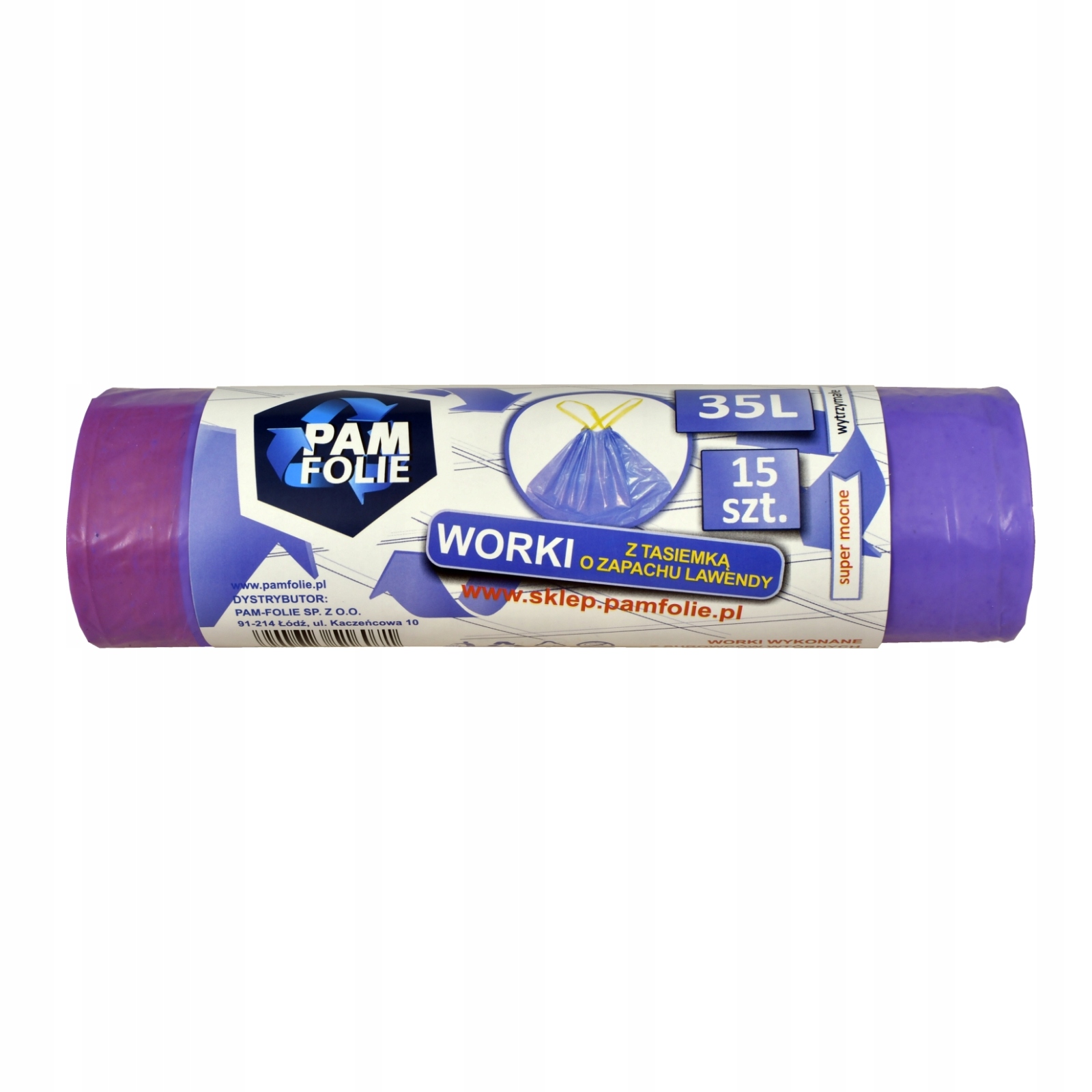 

Worki Na Śmieci Ldpe Z Taśmą Lawendowe 35L 15szt