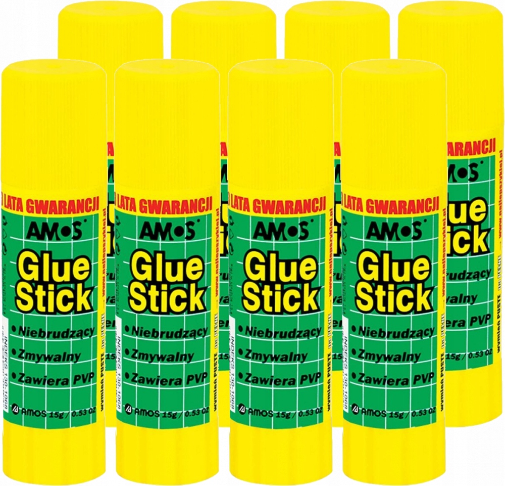 

Klej biurowy Amos w sztyfcie 15g x 8