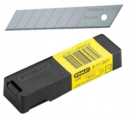 

Ostrza do nozy Stanley 50 szt. 18mm 3-11-301