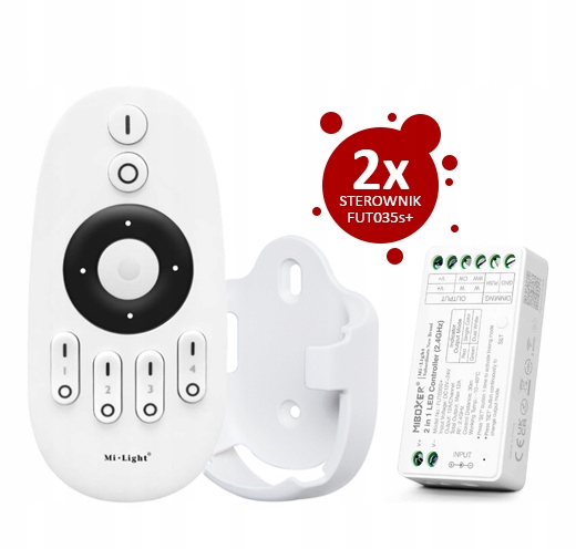 Pilot Milight FUT007 Taśm Led Mono Cct Uchwyt 2 Sterowniki FUT035S+