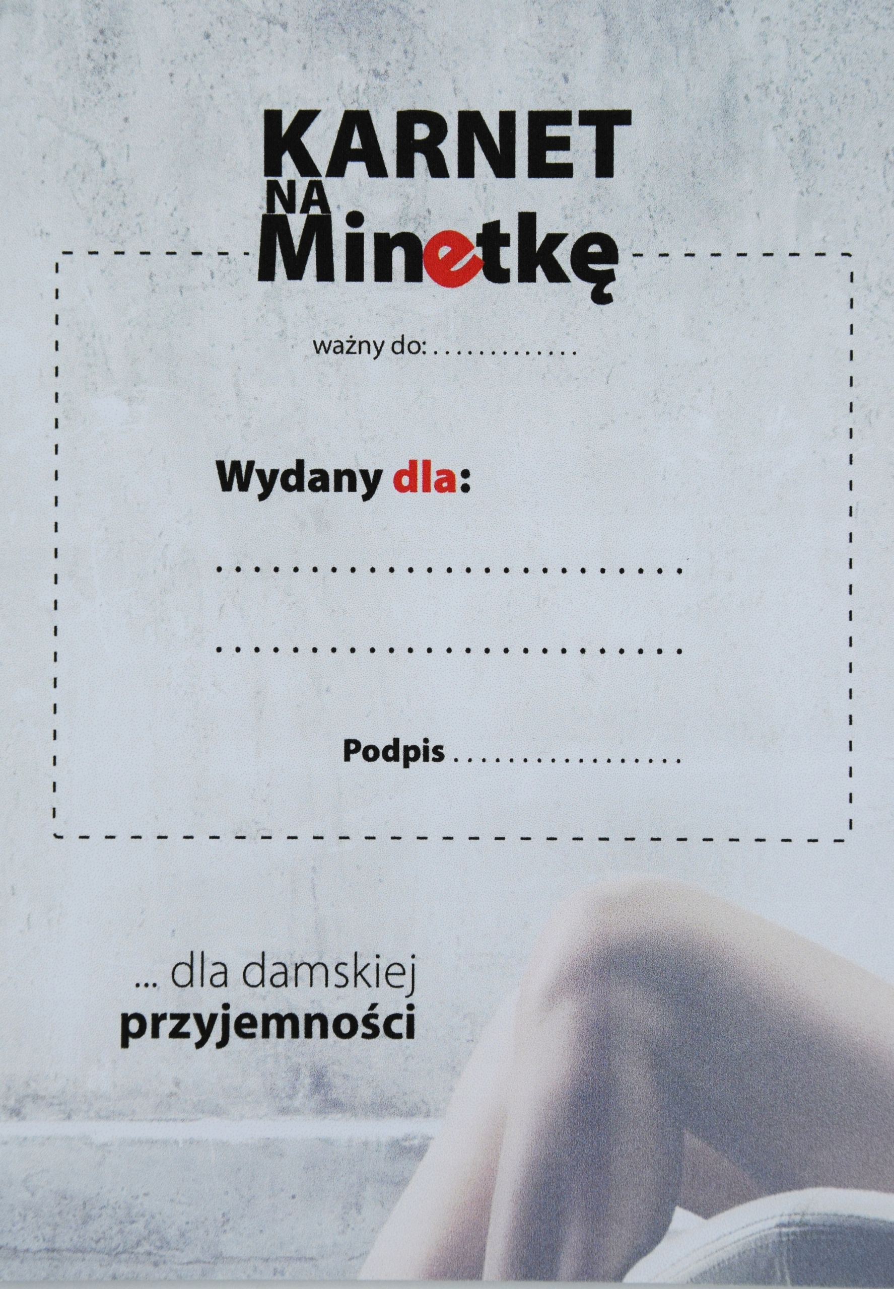 Karnety na MINETKĘ, Prezent dla ŻONY, Kobiety na 1-50 Rocznicę Ślubu Marka Angel&Devil