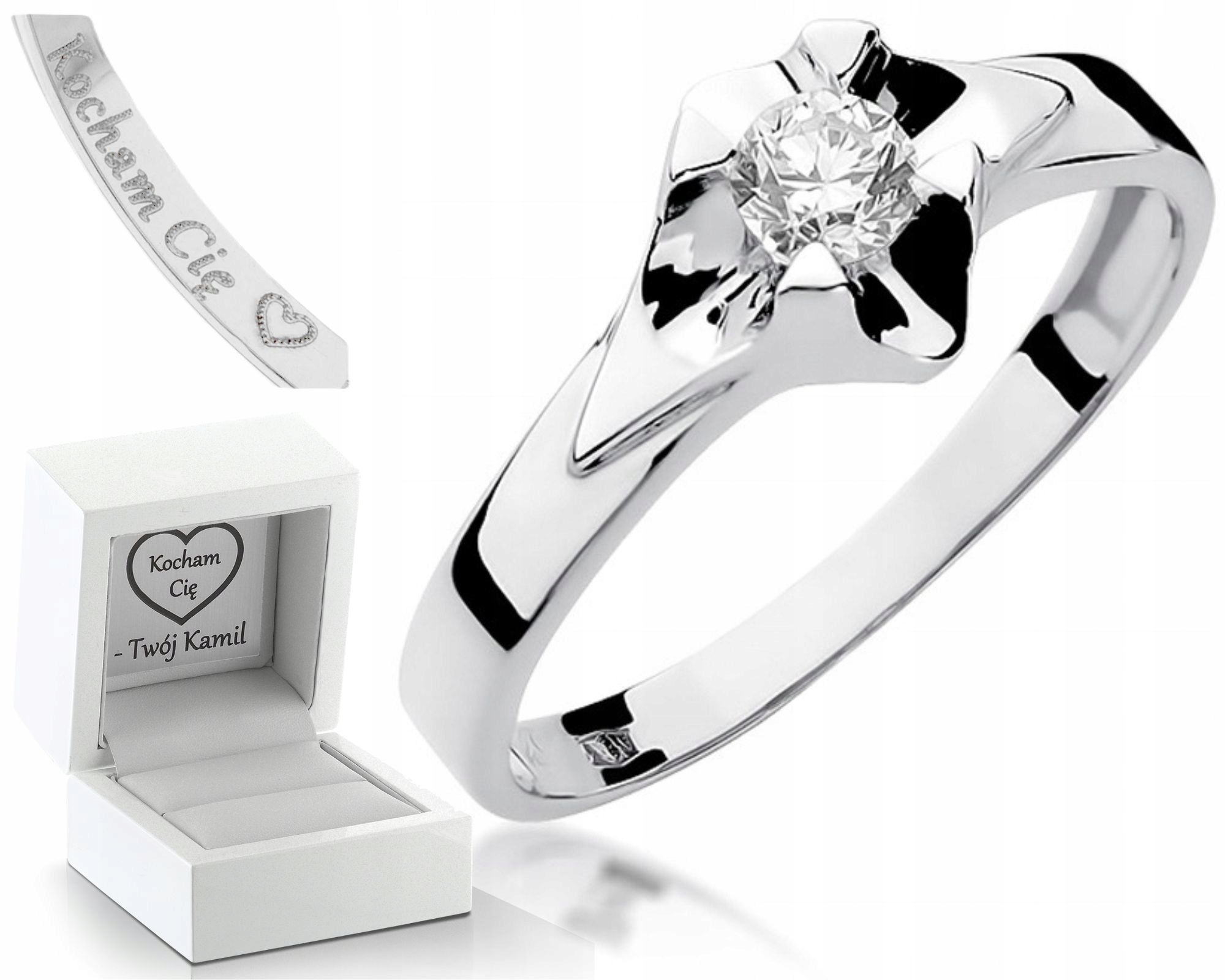 Prstýnek Briliant Diamant 0,30 Ct Bílé Zlato