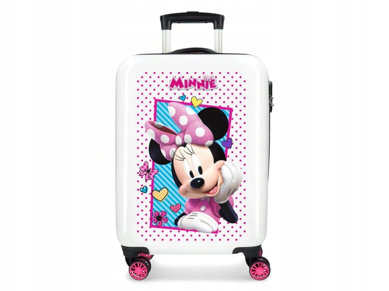 Luksusowy dziecięcy kufor podróżny Abs Minnie Mouse Joy, 55x38x20cm, 34L, 239146