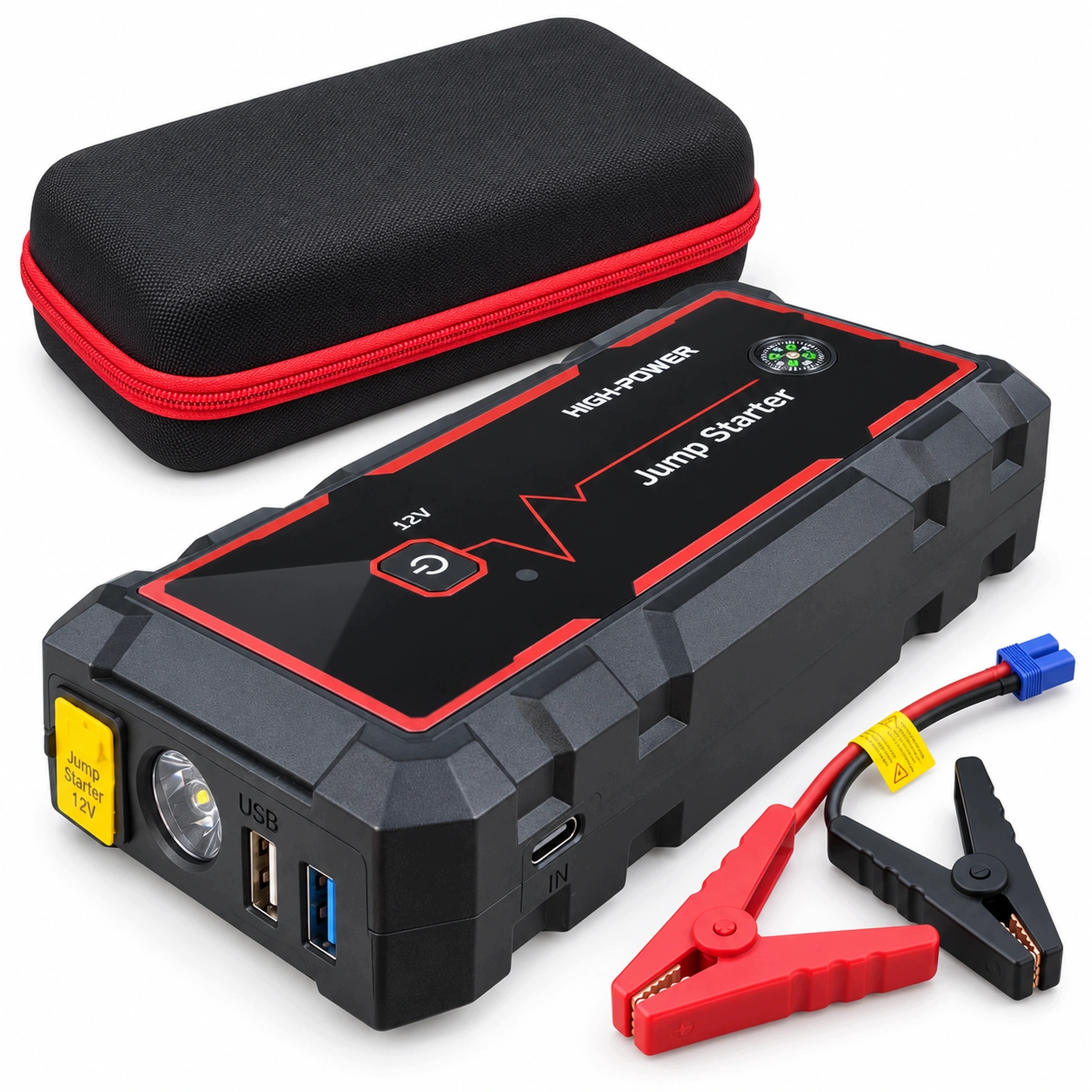 Startovací Zařízení Jump Starter Booster 600A 48000mah Powerbank Svítilna