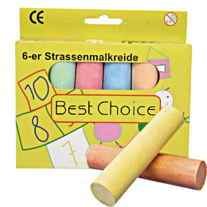 

Kreda uliczna, chodnikowa Jumbo 6 sztuk,