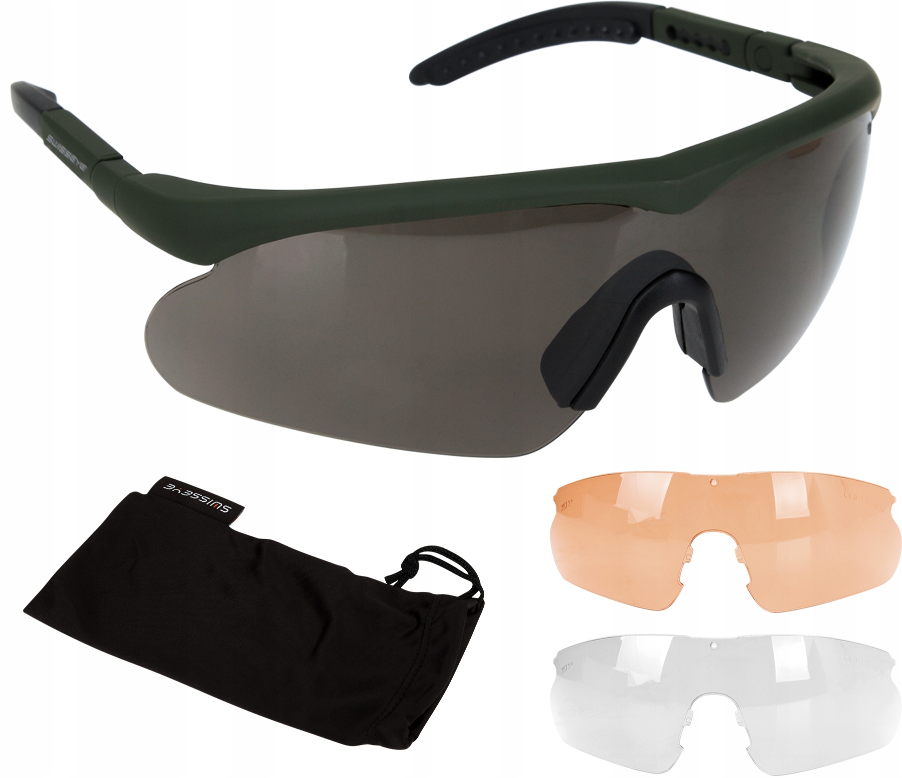 Taktické Balistické Brýle Swisseye Raptor Oliv