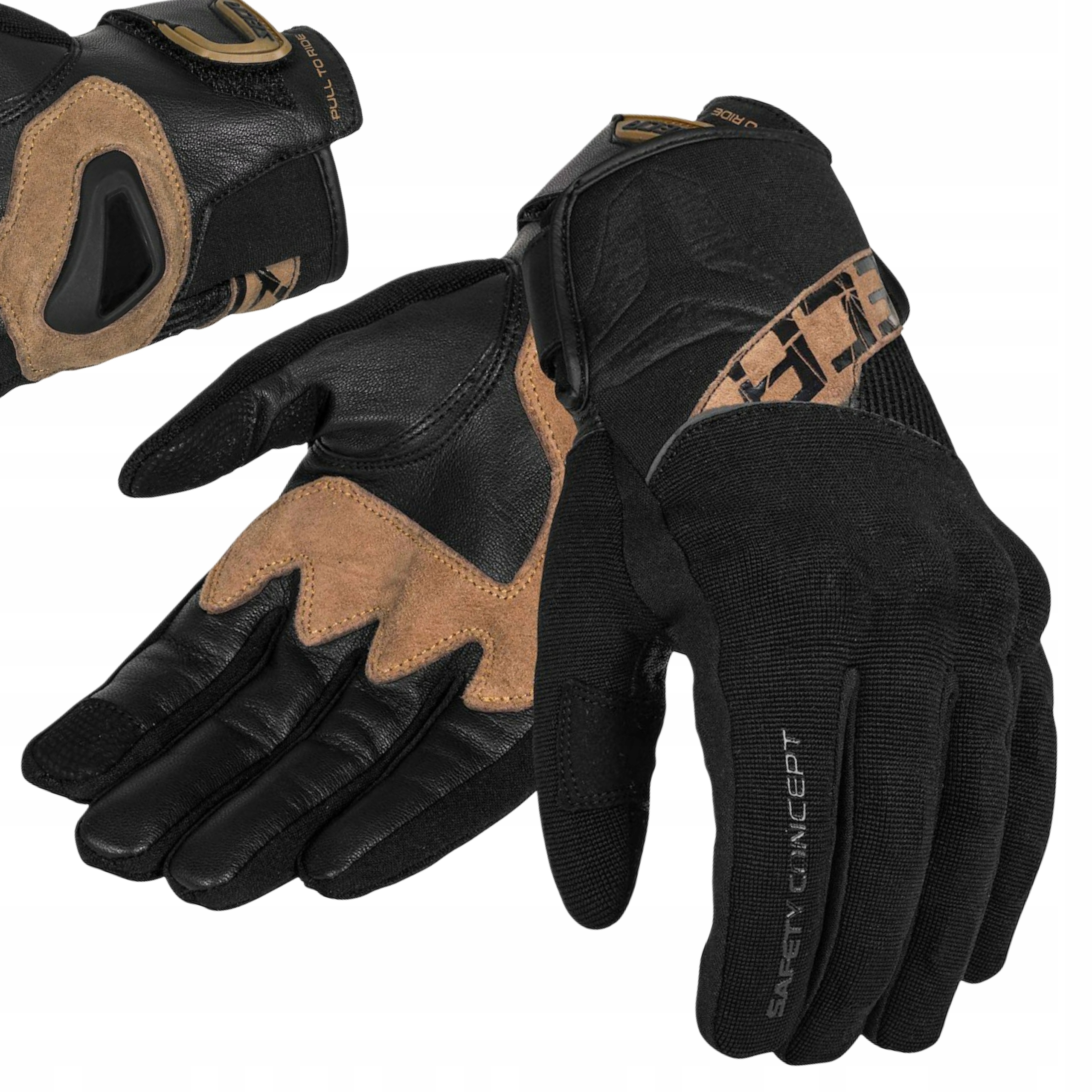 Seca X-stretch II Brown Motocyklové Rukavice Priedušné Mestské Mužské 'L'