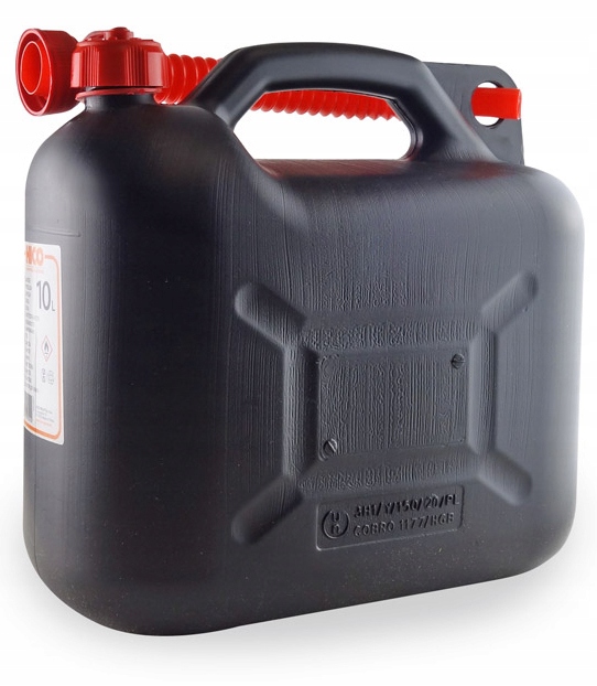 

Kanister plastikowy na paliwo, 10L, Atest czarny