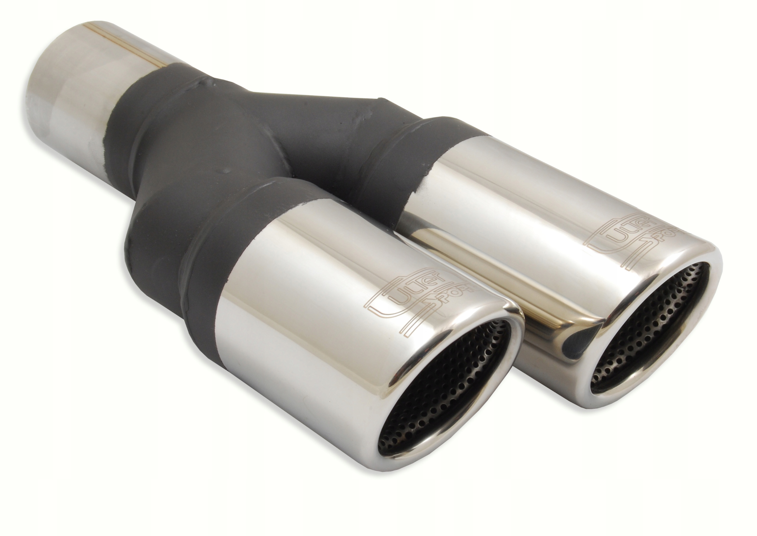 Końcówka Tłumika podwójna okrągła 70 mm | LEWA