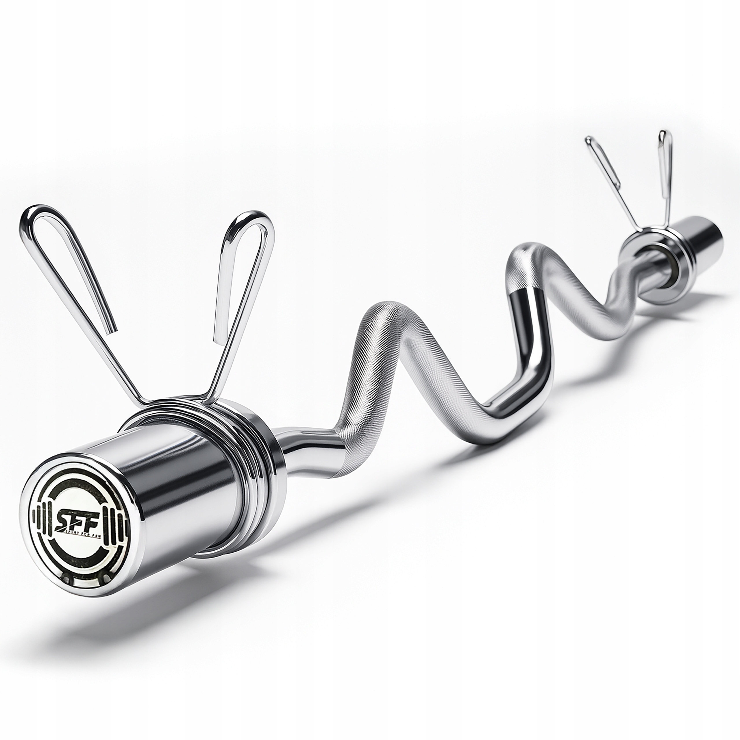 Gryf Mocno Łamany Olimpijski Łożysko 120CM Sztanga 50mm Zaciski Siłowni