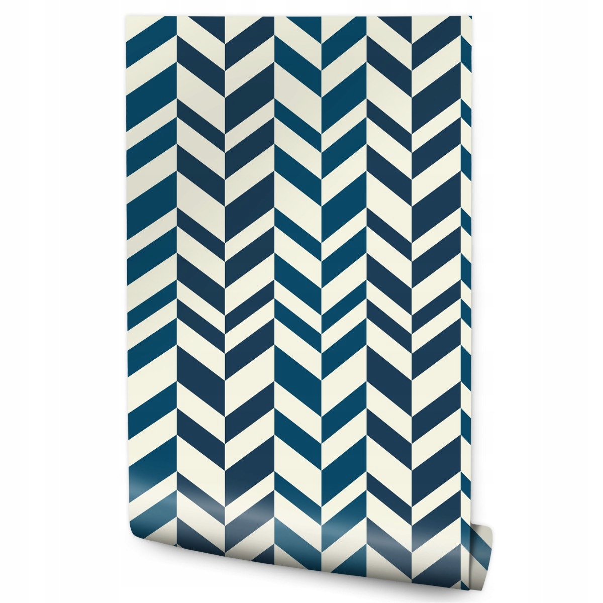 

Tapeta Do Salonu Niebieska Jodełka Wzór Vintage