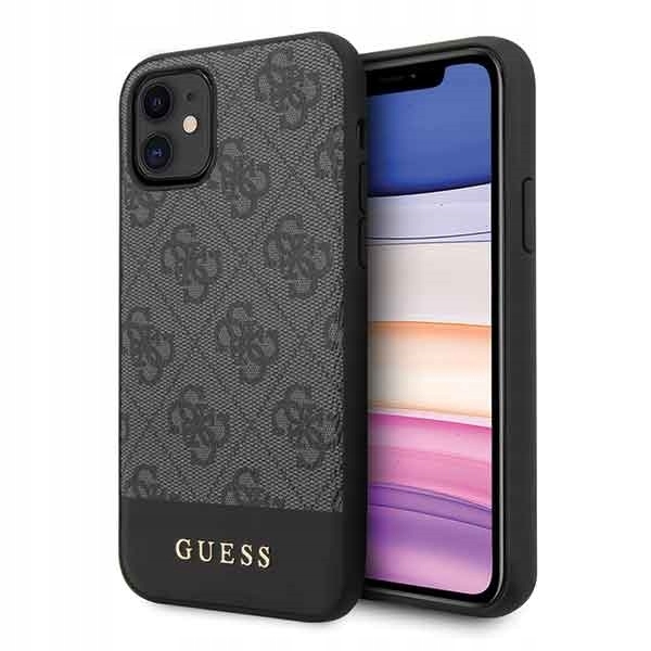 Guess 4G Stripe pouzdro Elegantní kryt obal pro iPhone 11 Xr