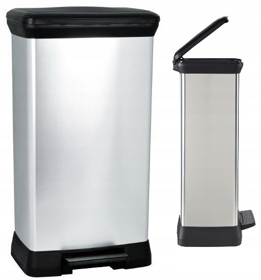 

Kosz Na Śmieci Metalizowany Curver Deco Bin 50L