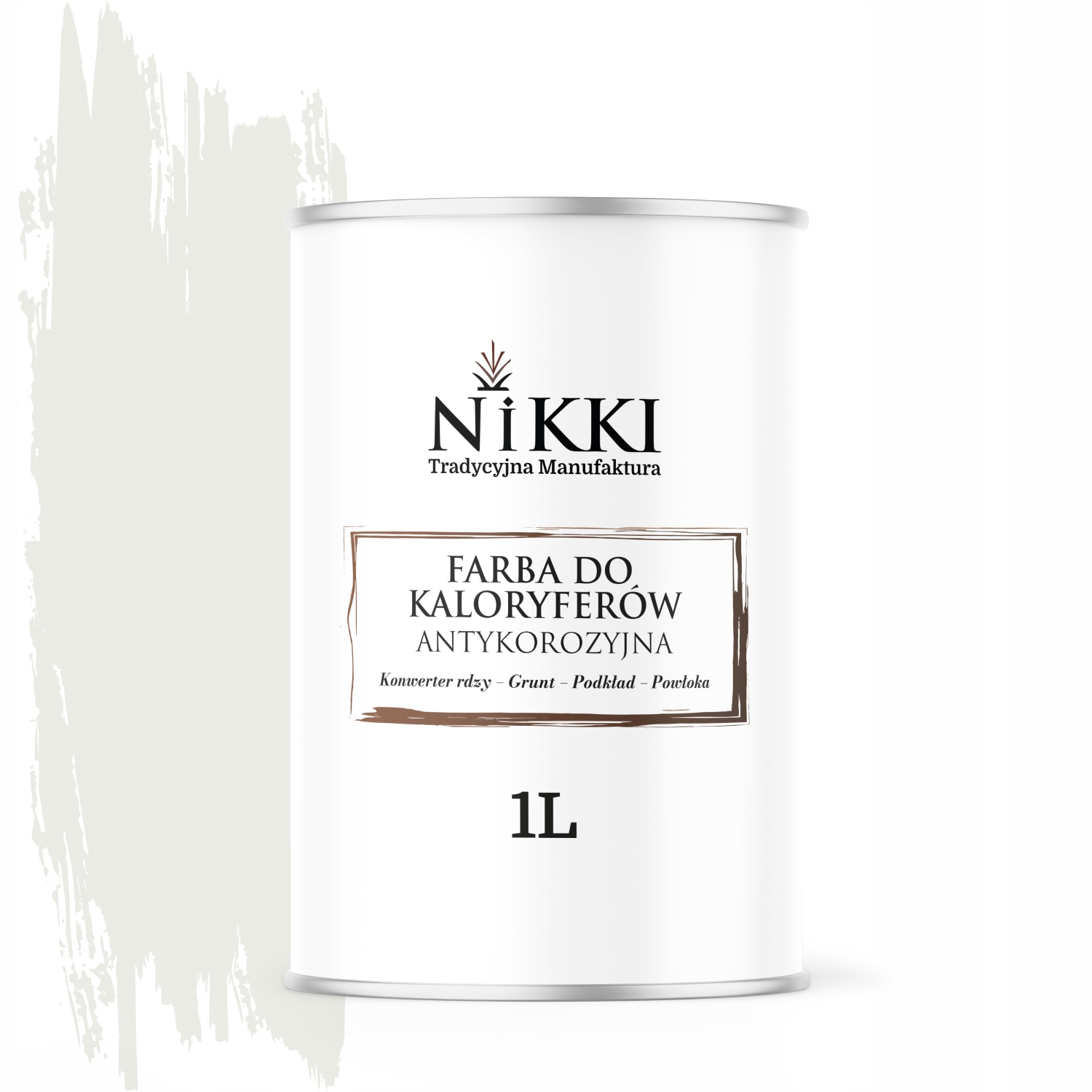 Farba do Grzejników Antykorozyjna Odporna 1L Półmat Biały Sygnałowy 3w1