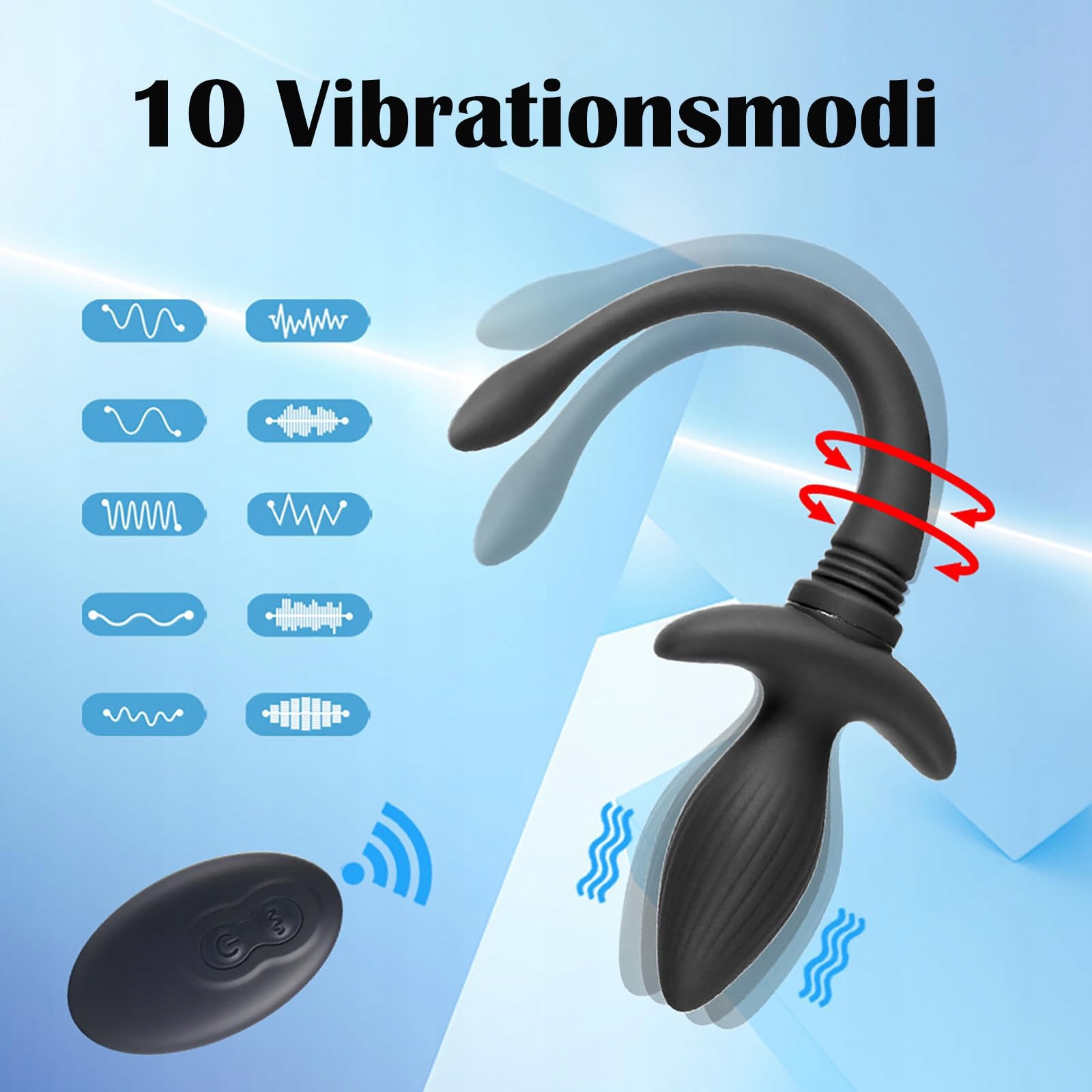 TDLPLUS Wibrujący Silikonowy Korek Analny Ogon Psa BDSM Wodoodporny — miniatura 2