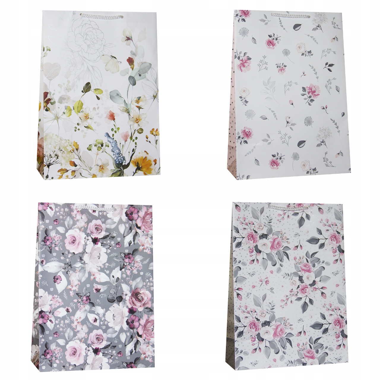 

Torebki na urodziny i imieniny prezentowe białe