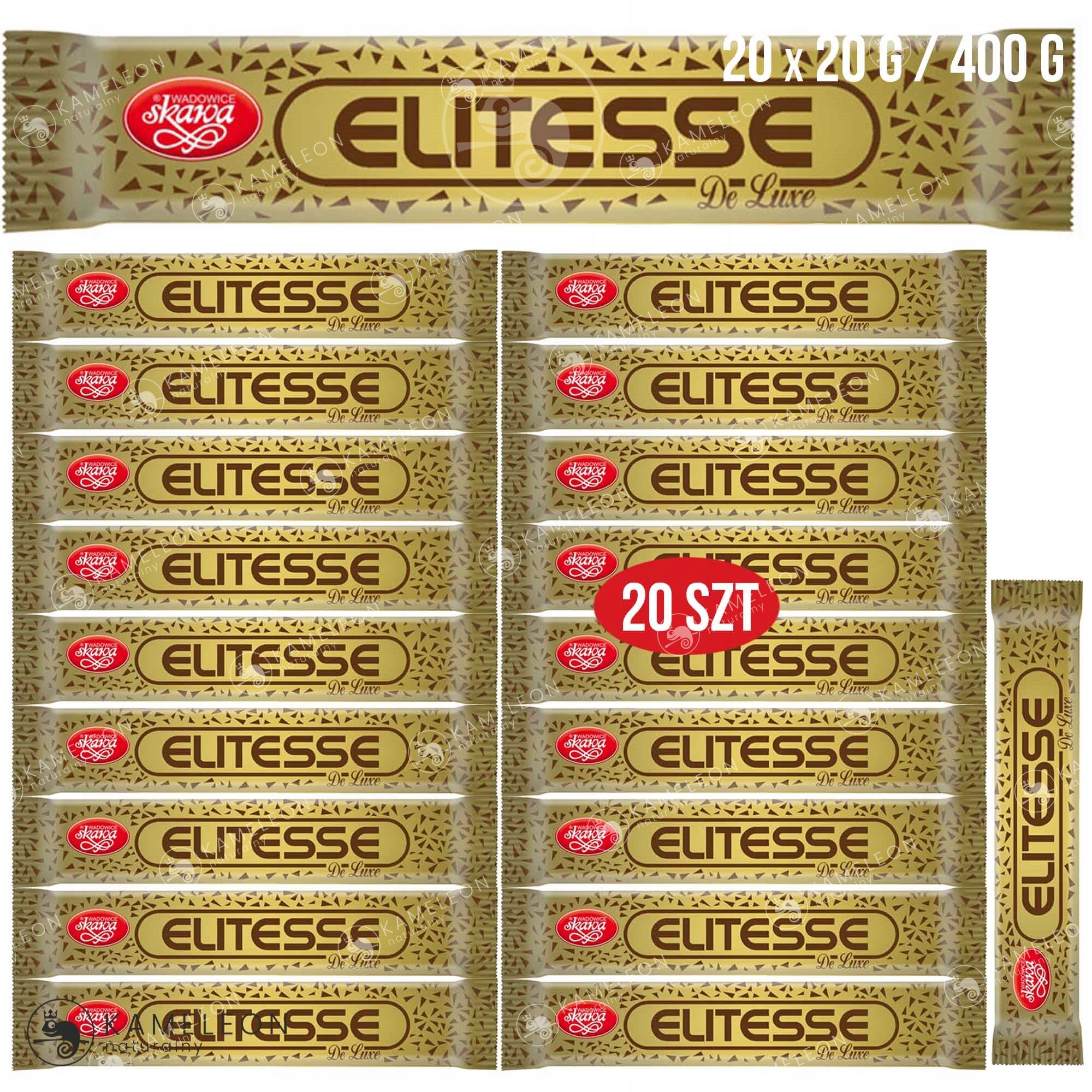 Wafel wafelek ELITESSE czekolada skawa x20 400g EAN (GTIN) 5902978004057