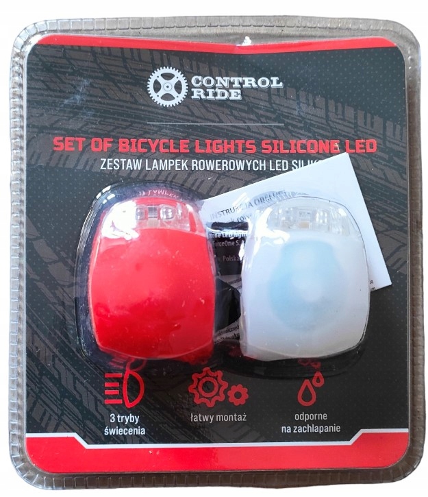 Zestaw Lampek Rowerowych Led Silikonowe