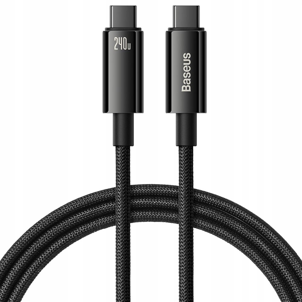 Kabel Baseus CAWJ040001 Usb-c Usb-c 240W 480Mb/s 1m czarny