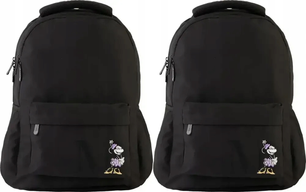 Plecak szkolny młodzieżowy na laptop BeUniq czarny Myszka Minnie x2