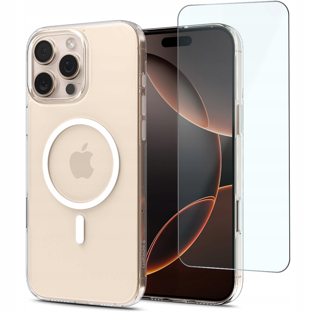 Etui Spigen Thin Fit T Mag do iPhone 16 Pro Max smukłe przezroczyste +szkło