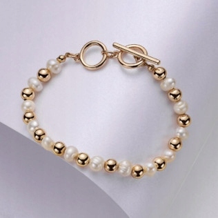 BRANSOLETKA Z PEREŁ I KORALIKÓW SHELLYS AVON