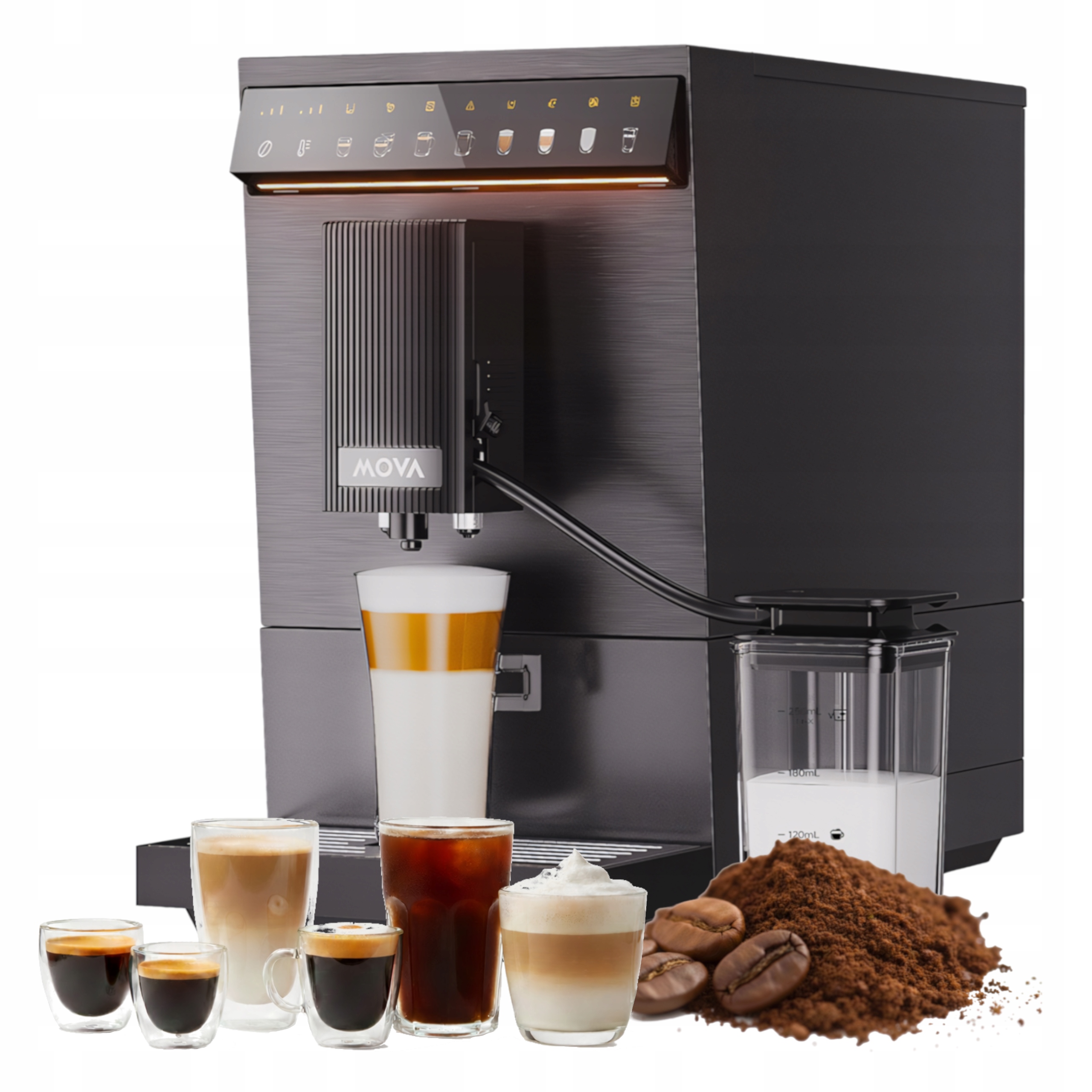 Mova Virtuoso 10 Pro Automatický kávovar na penenie mlieka čierny