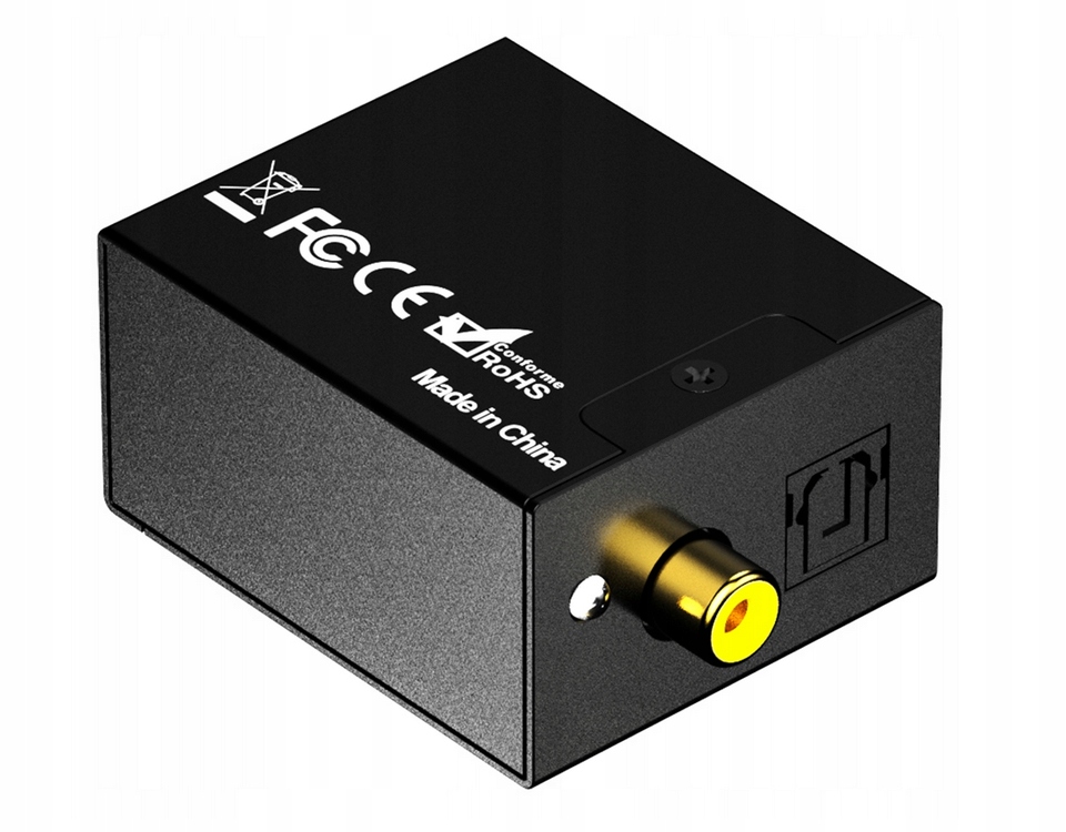 KONWERTER SYGNAŁU CYFROWEGO AUDIO DIGITAL ANALOG D / A z zasilaczem Marka Aptel