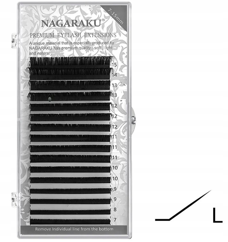 Rzęsy NAGARAKU Premium Mink L 0,10 MIX 20 pasków