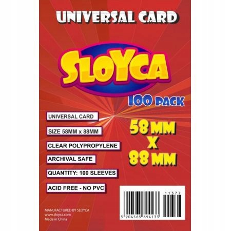 

Koszulki Universal Card 58x88mm (100szt) Sloyca