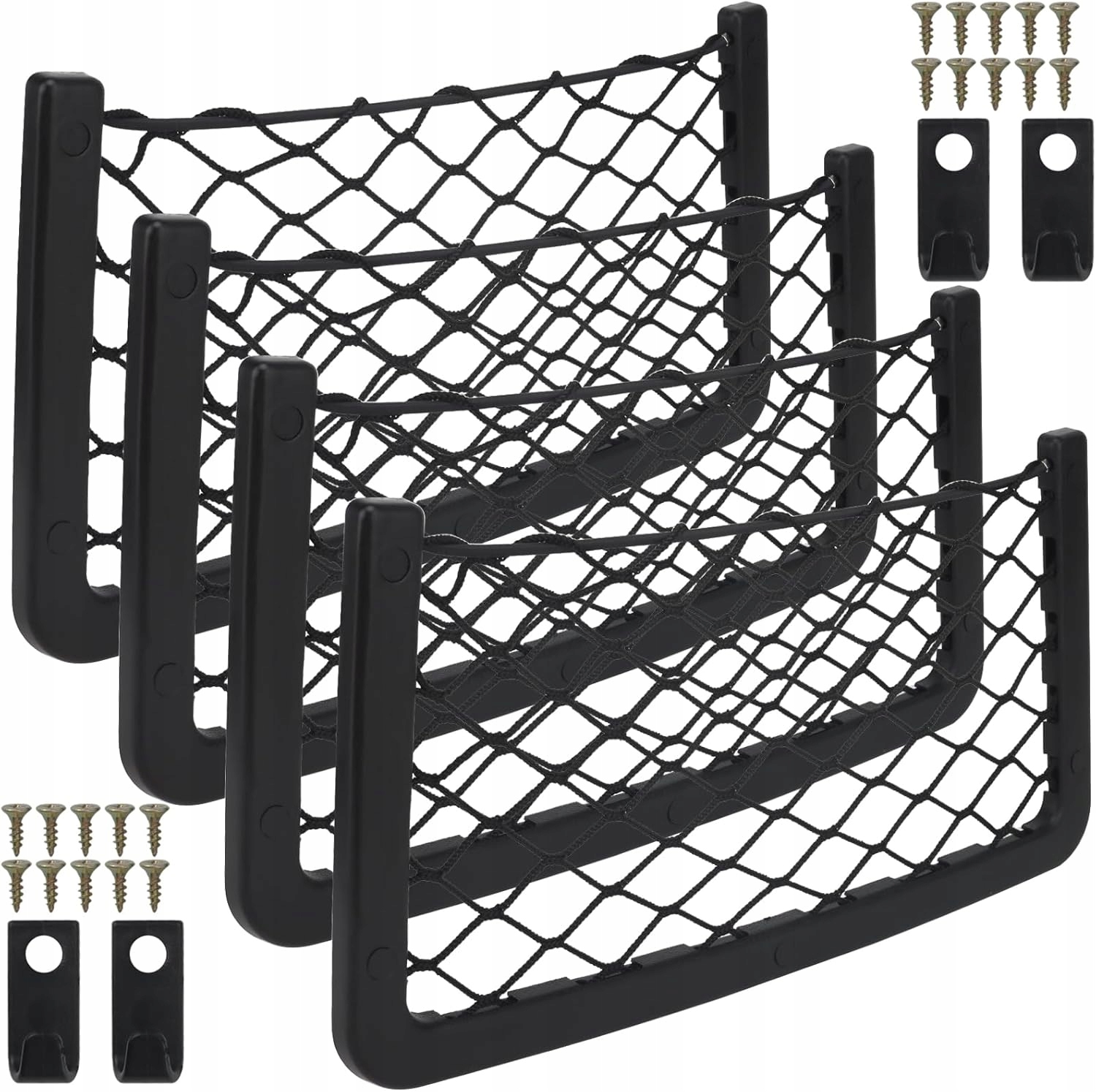 4× Organizer Kieszeń Siatka Do Przechowywania Samochodu Kieszonka 36x18CM