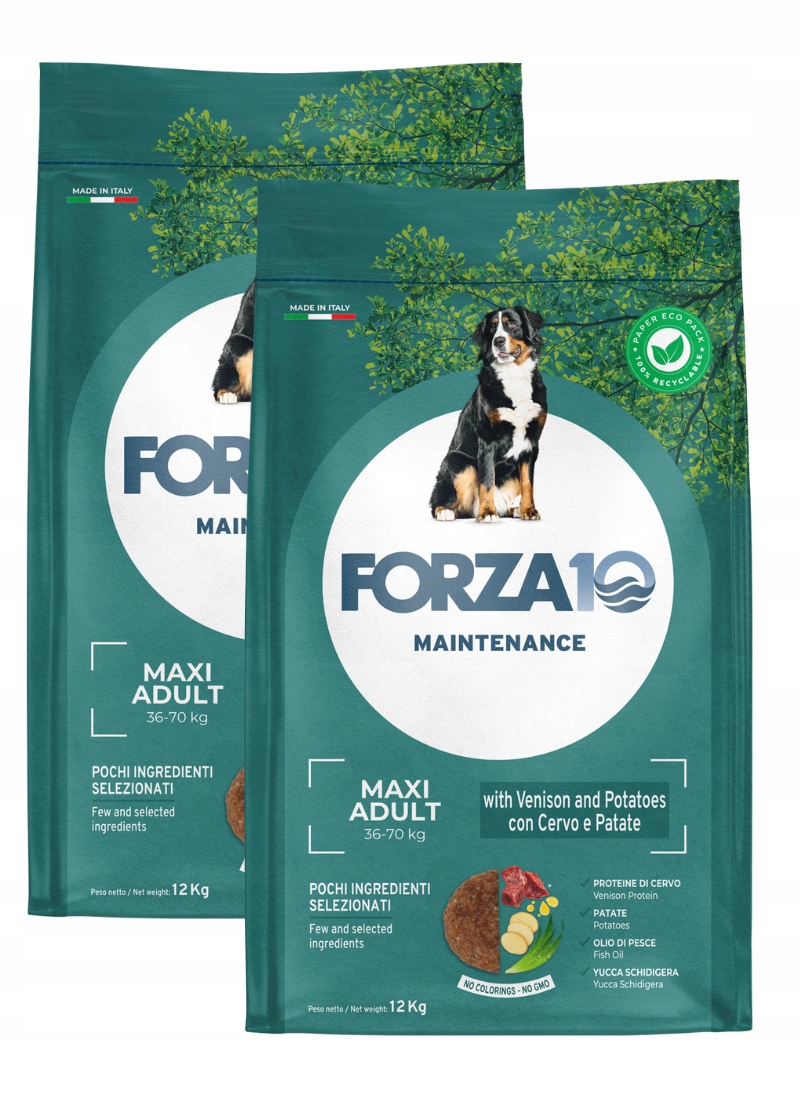 Forza10 Maxi Maintenance s jelenem a bramborami pro psa 2 x 12 kg